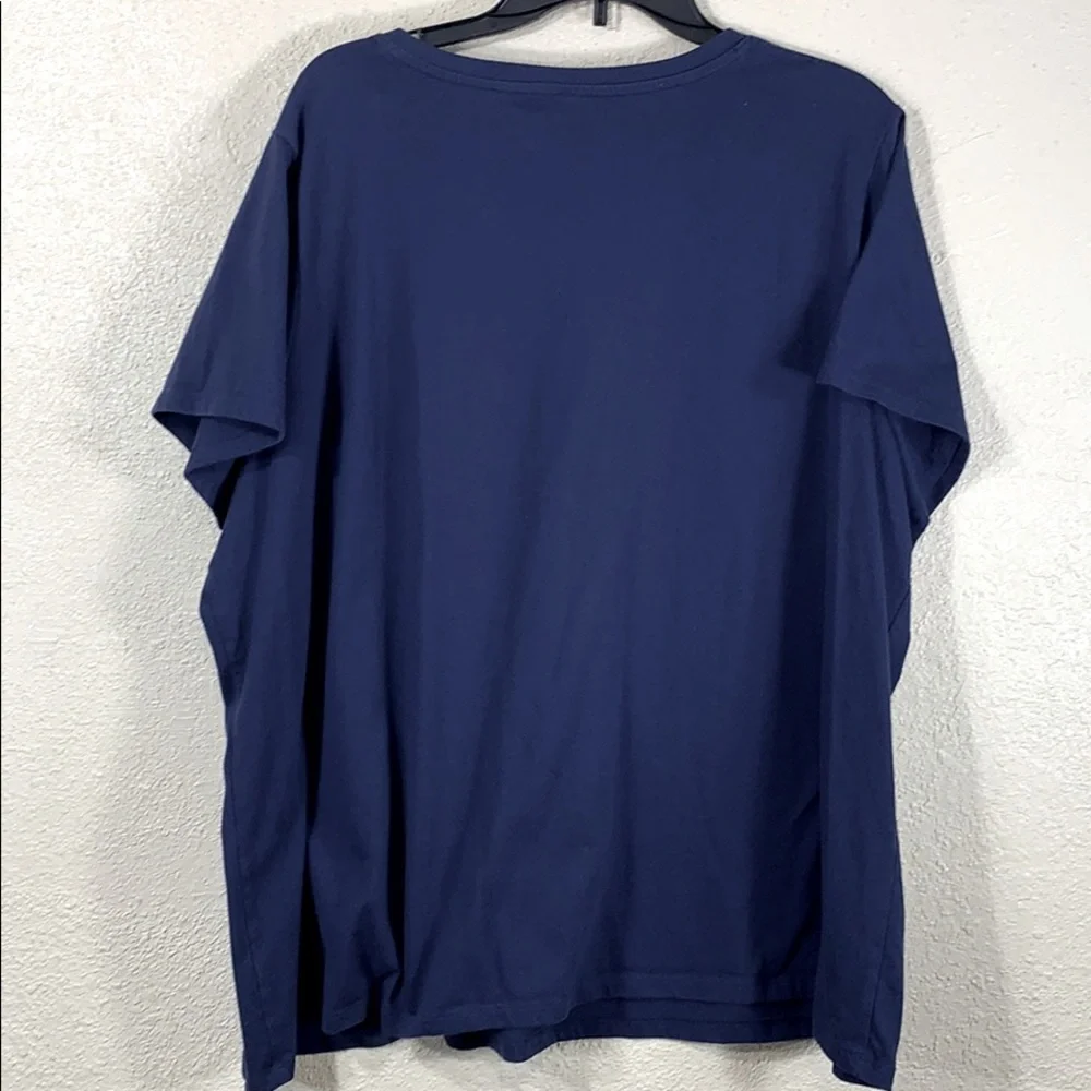 Sonoma Top Tee T-Shirt 3X Blouse Navy All American US Map Outline Stretchy - Picture 6 of 8